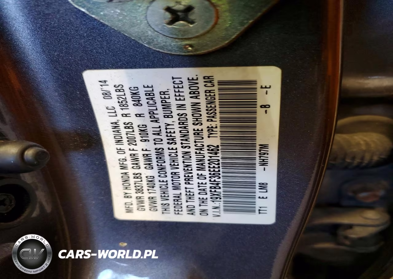2014 Honda Civic Hybrid L VIN:19XFB4F36EE201462 - 12
