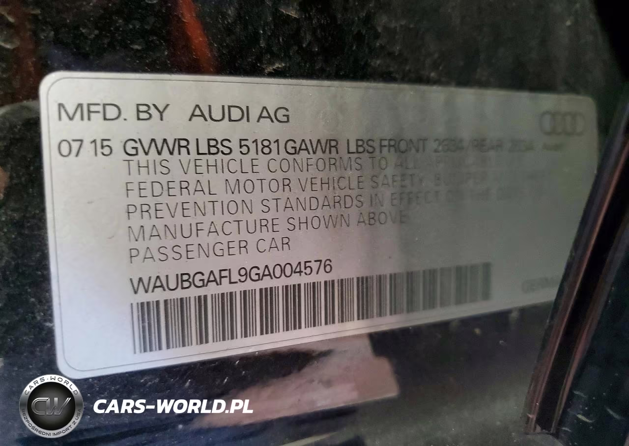 2016 Audi S4 Premium Plus VIN:WAUBGAFL9GA004576 - 12