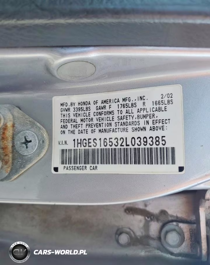 2002 Honda Civic Lx VIN:1HGES16532L039385 - 12