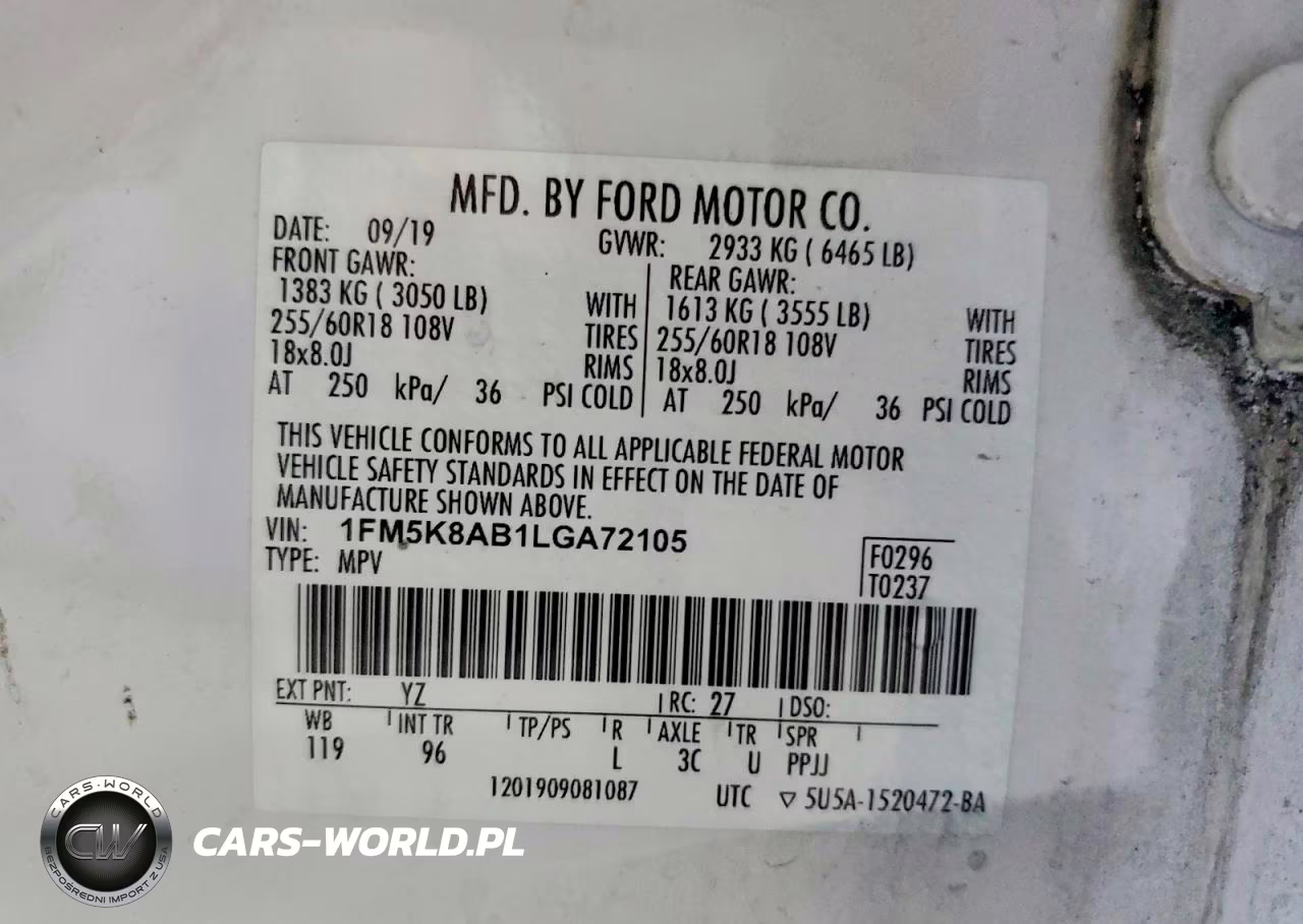 2020 Ford Explorer Police Interceptor VIN:1FM5K8AB1LGA72105 - 13