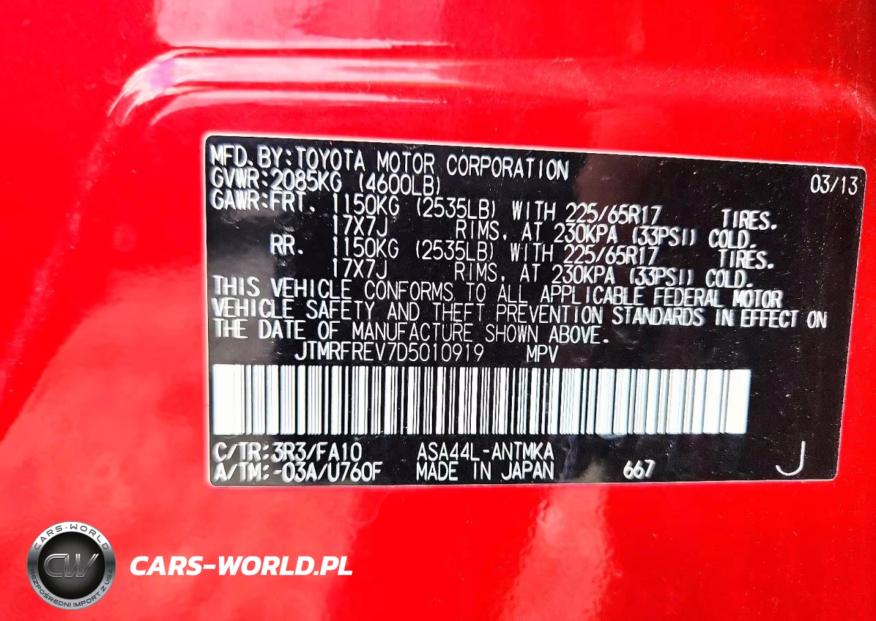 2013 Toyota Rav4 Xle VIN:JTMRFREV7D5010919 - 13