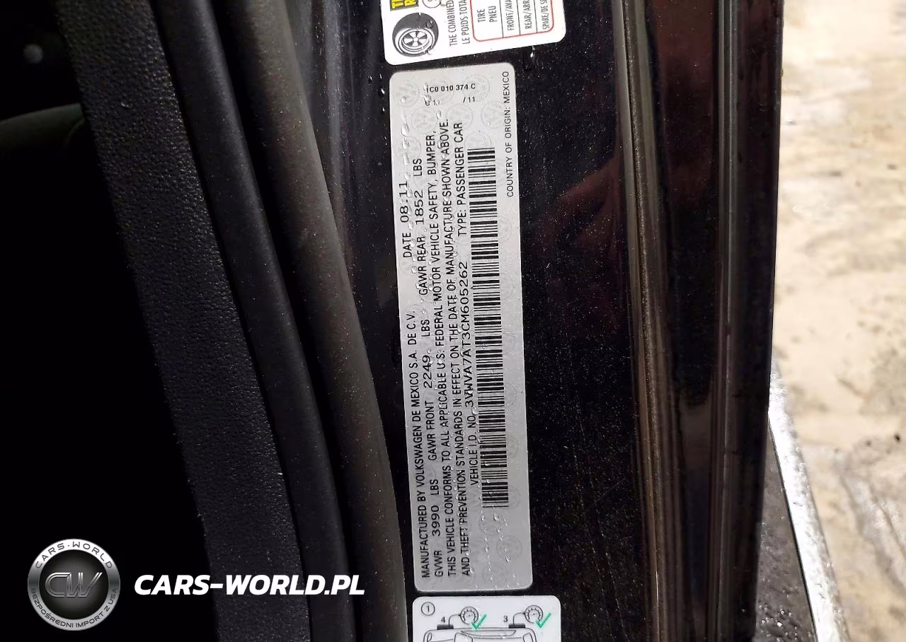 2012 Volkswagen Beetle Turbo VIN:3VWVA7AT3CM605262 - 12