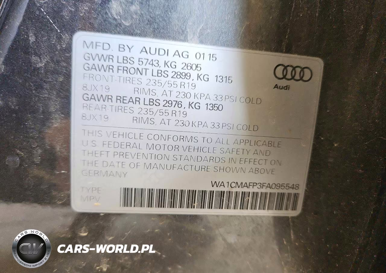2015 Audi Q5 Tdi Premium Plus VIN:WA1CMAFP3FA095548 - 13