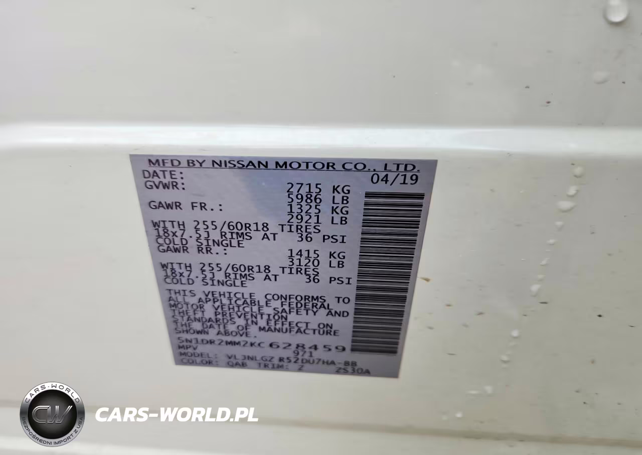2019 Nissan Pathfinder Sl VIN:5N1DR2MM2KC628459 - 13