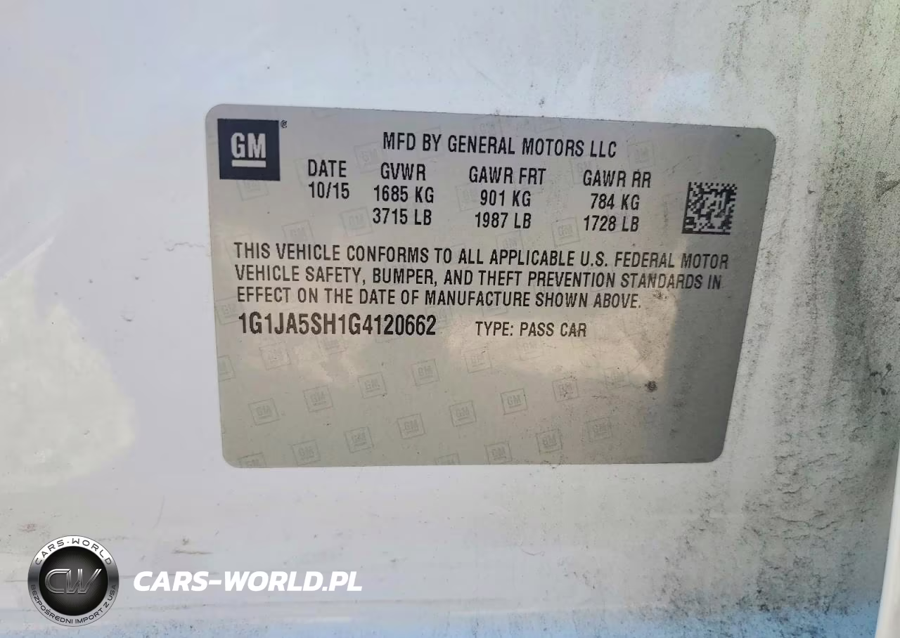 2016 Chevrolet Sonic Ls VIN:1G1JA5SH1G4120662 - 13