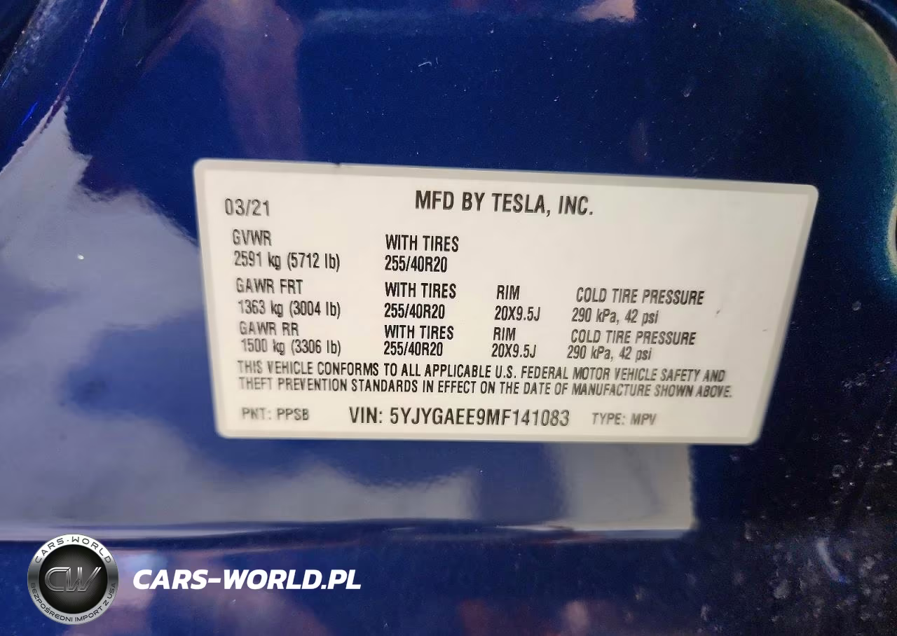 2021 Tesla Model Y VIN:5YJYGAEE9MF141083 - 12