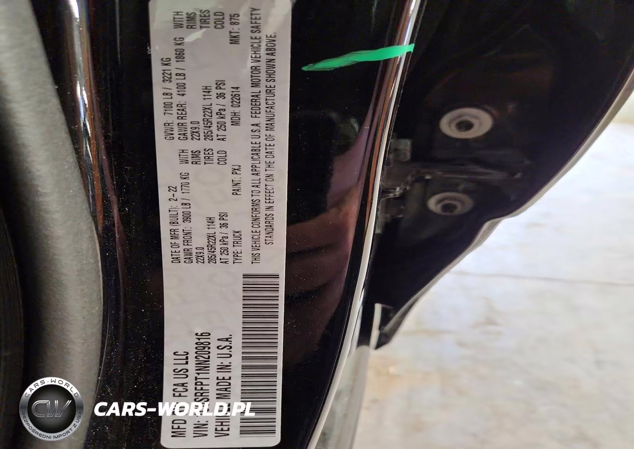2022 Ram 1500 Limited VIN:1C6SRFPT1NN209816 - 12