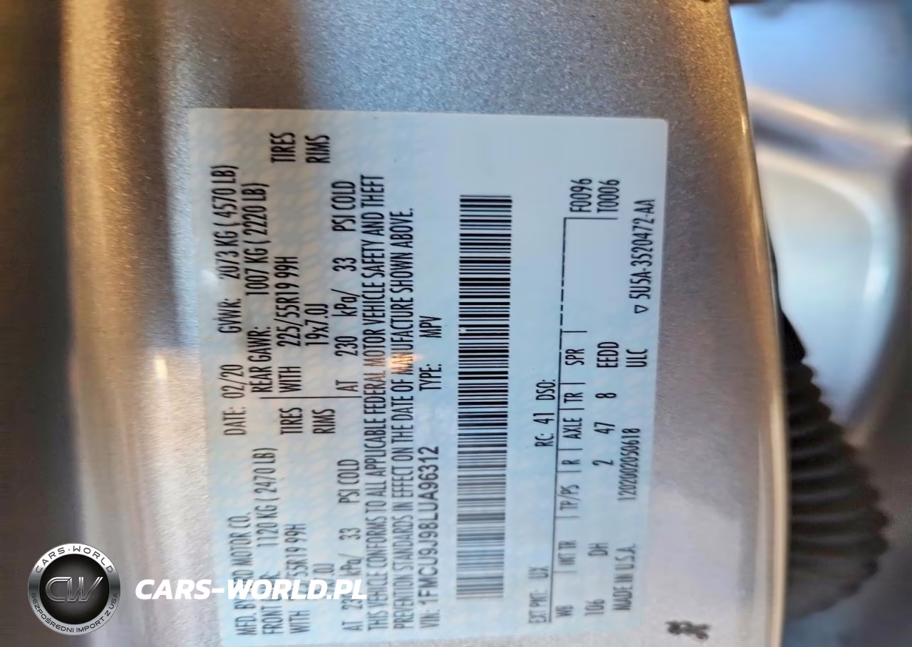 2020 Ford Escape Titanium VIN:1FMCU9J98LUA96312 - 13