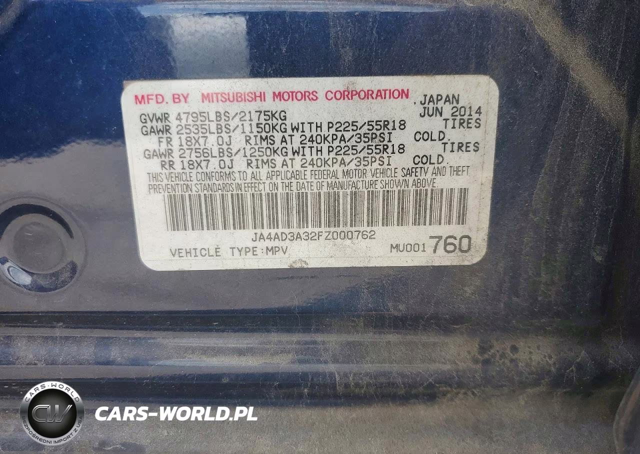 2015 Mitsubishi Outlander Sport VIN:JA4AD3A32FZ000762 - 13