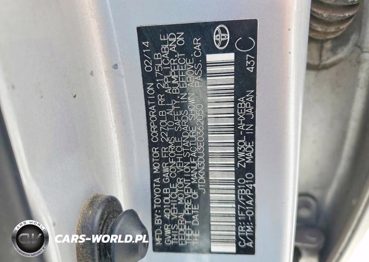2014 Toyota Prius Two VIN:JTDKN3DU3E0362050 - 12