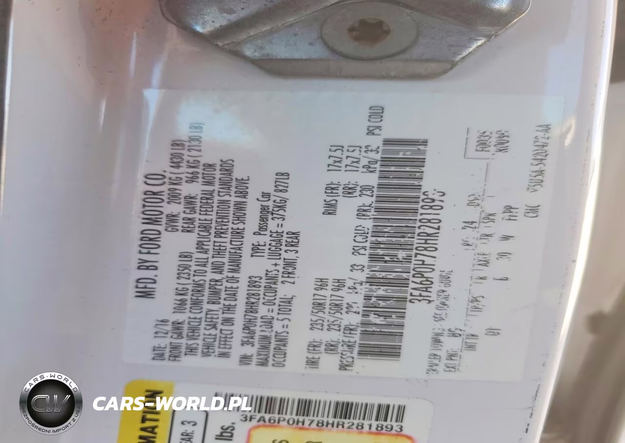 2017 Ford Fusion Se VIN:3FA6P0H78HR281893 - 12