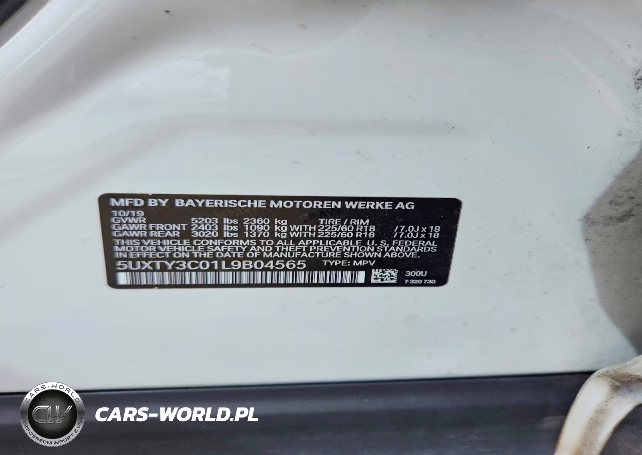 2020 BMW X3 Sdrive30I VIN:5UXTY3C01L9B04565 - 13