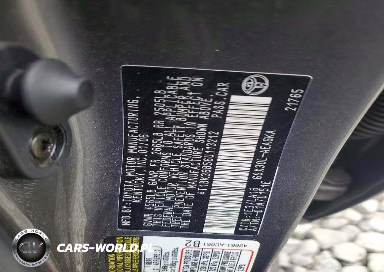 2006 Toyota Avalon Xls VIN:4T1BK36B56U113212 - 12