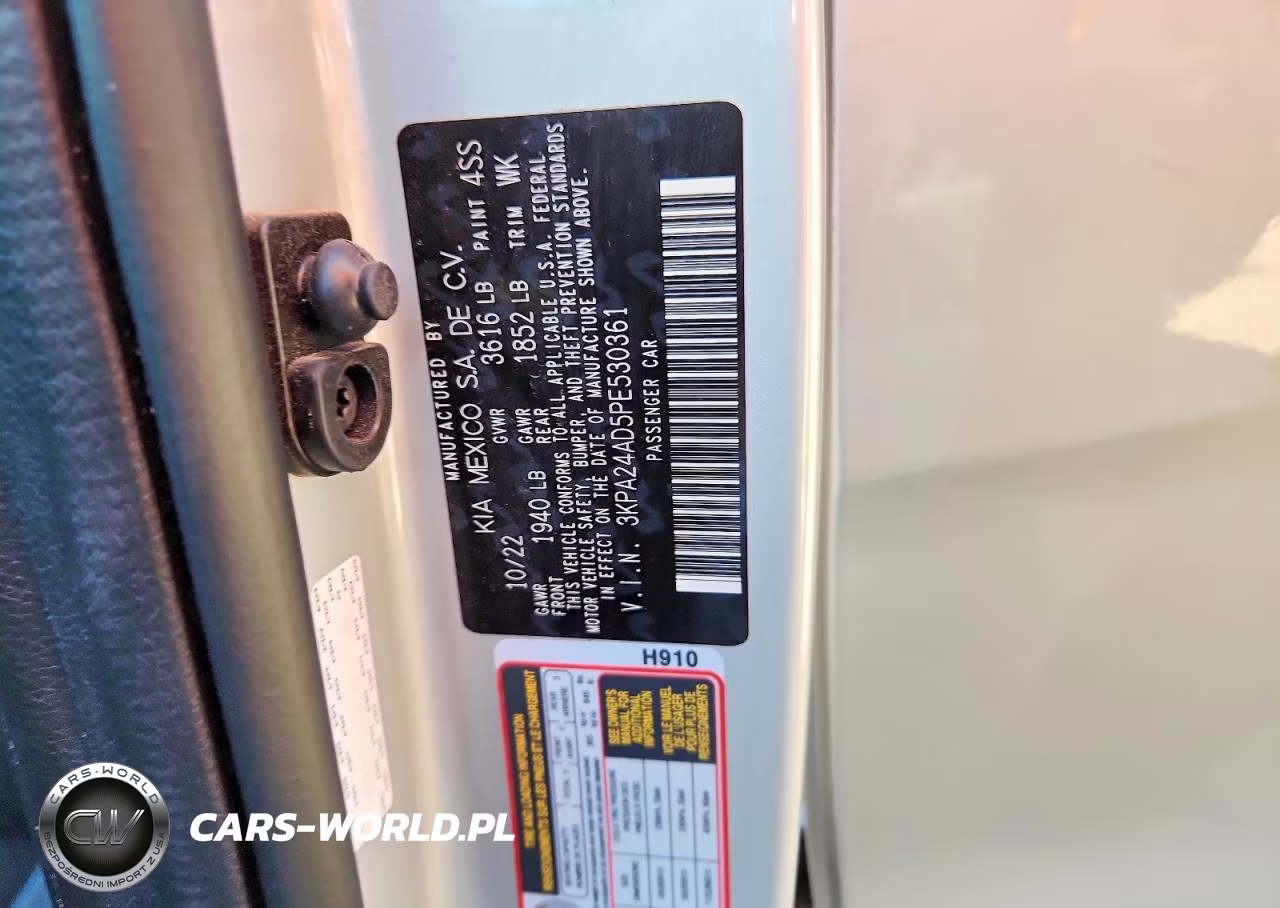 2023 Kia Rio Lx VIN:3KPA24AD5PE530361 - 12