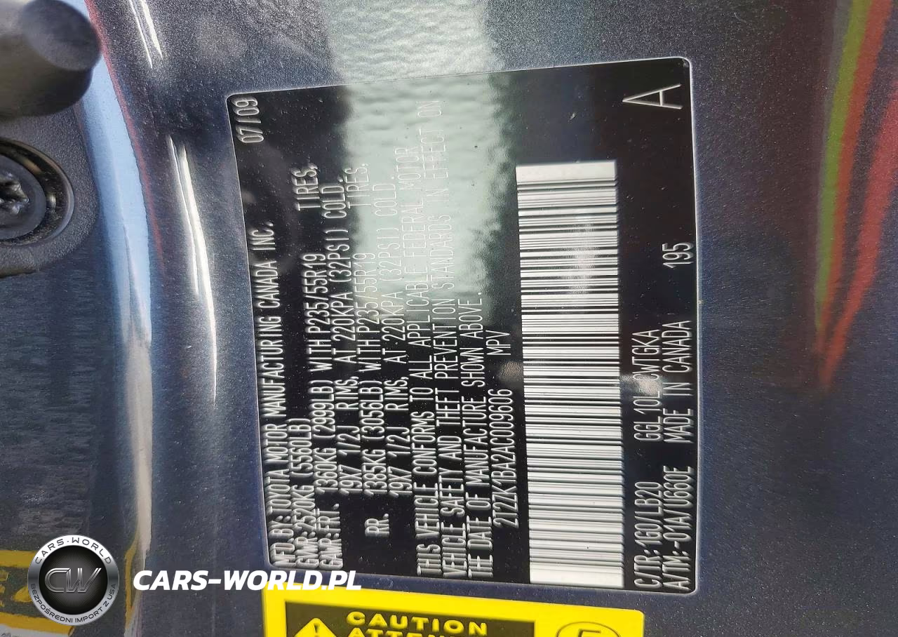 2010 Lexus Rx 350 VIN:2T2ZK1BA2AC009606 - 13