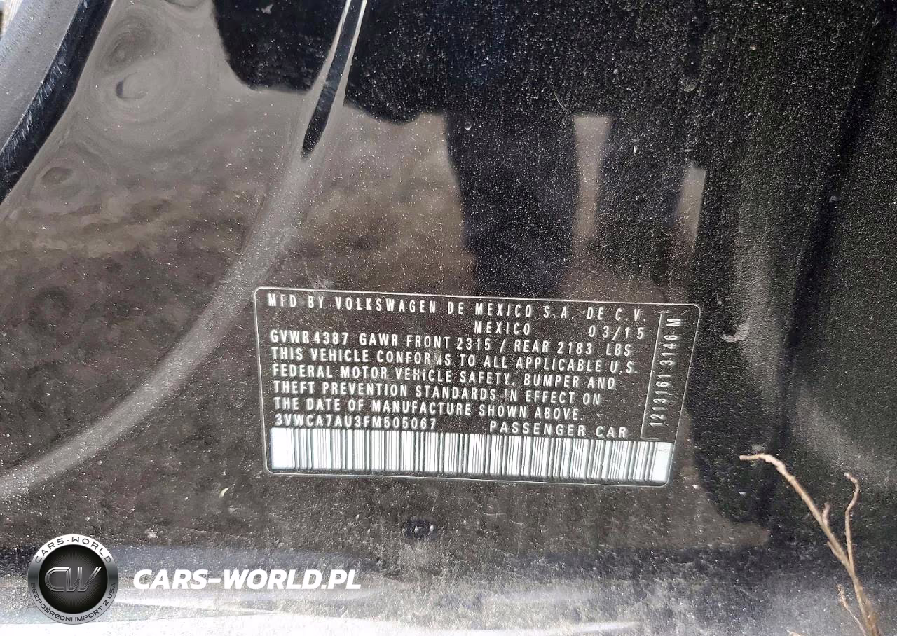 2015 Volkswagen Golf Sportwagen Tdi S VIN:3VWCA7AU3FM505067 - 13
