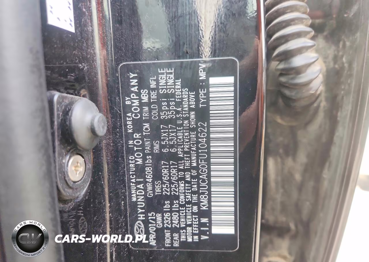 2015 Hyundai Tucson Se VIN:KM8JUCAG0FU104622 - 13