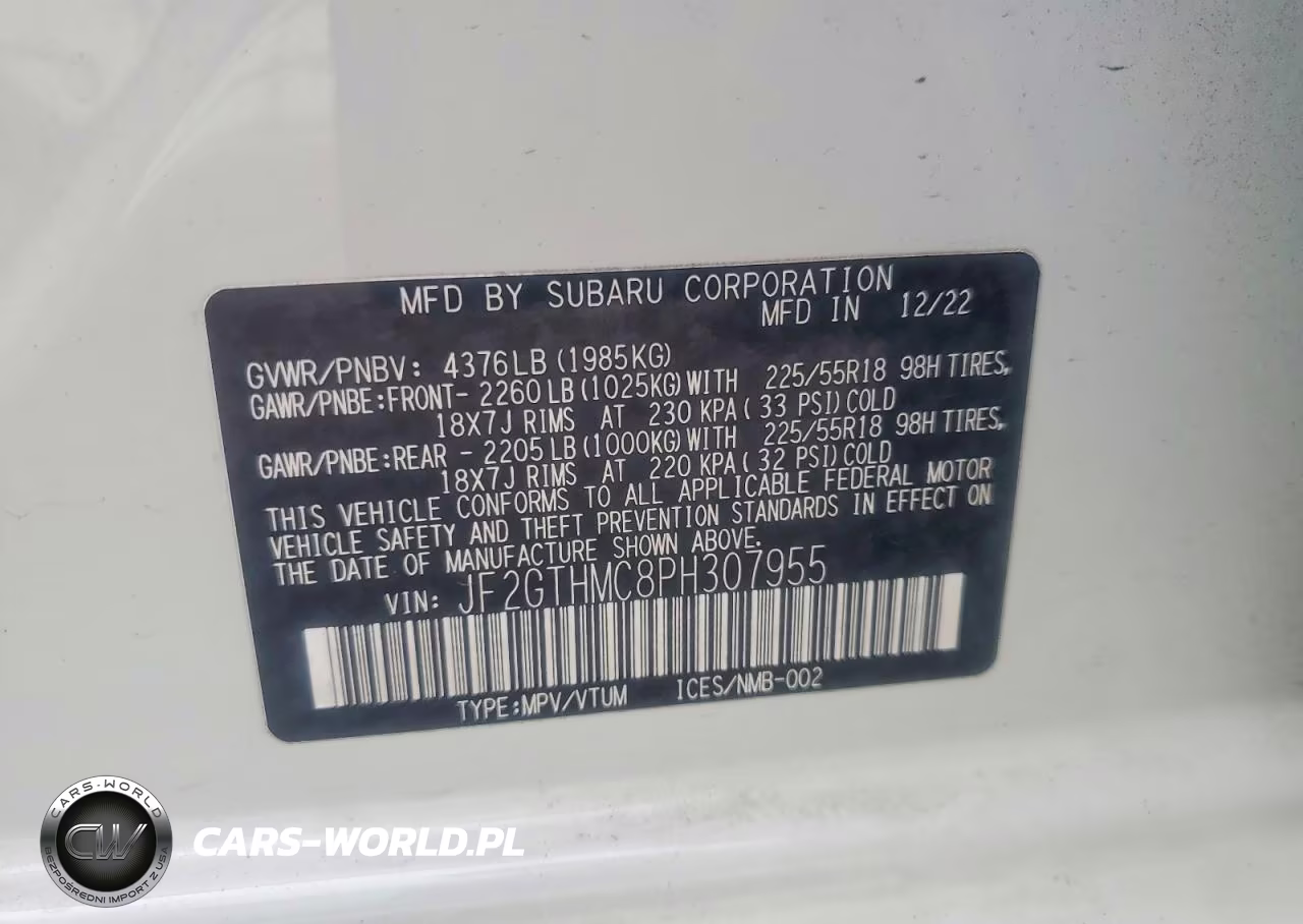 2023 Subaru Crosstrek Limited VIN:JF2GTHMC8PH307955 - 13