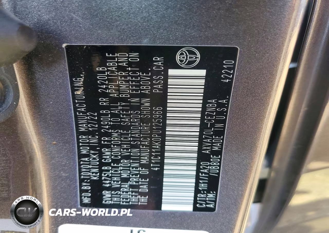 2023 Toyota Camry Le VIN:4T1C11AK0PU125966 - 13