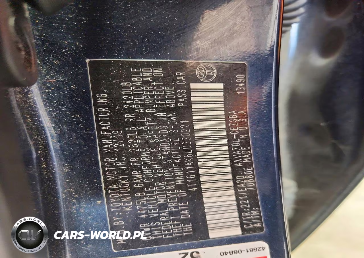 2020 Toyota Camry Se VIN:4T1G11AK6LU330221 - 12