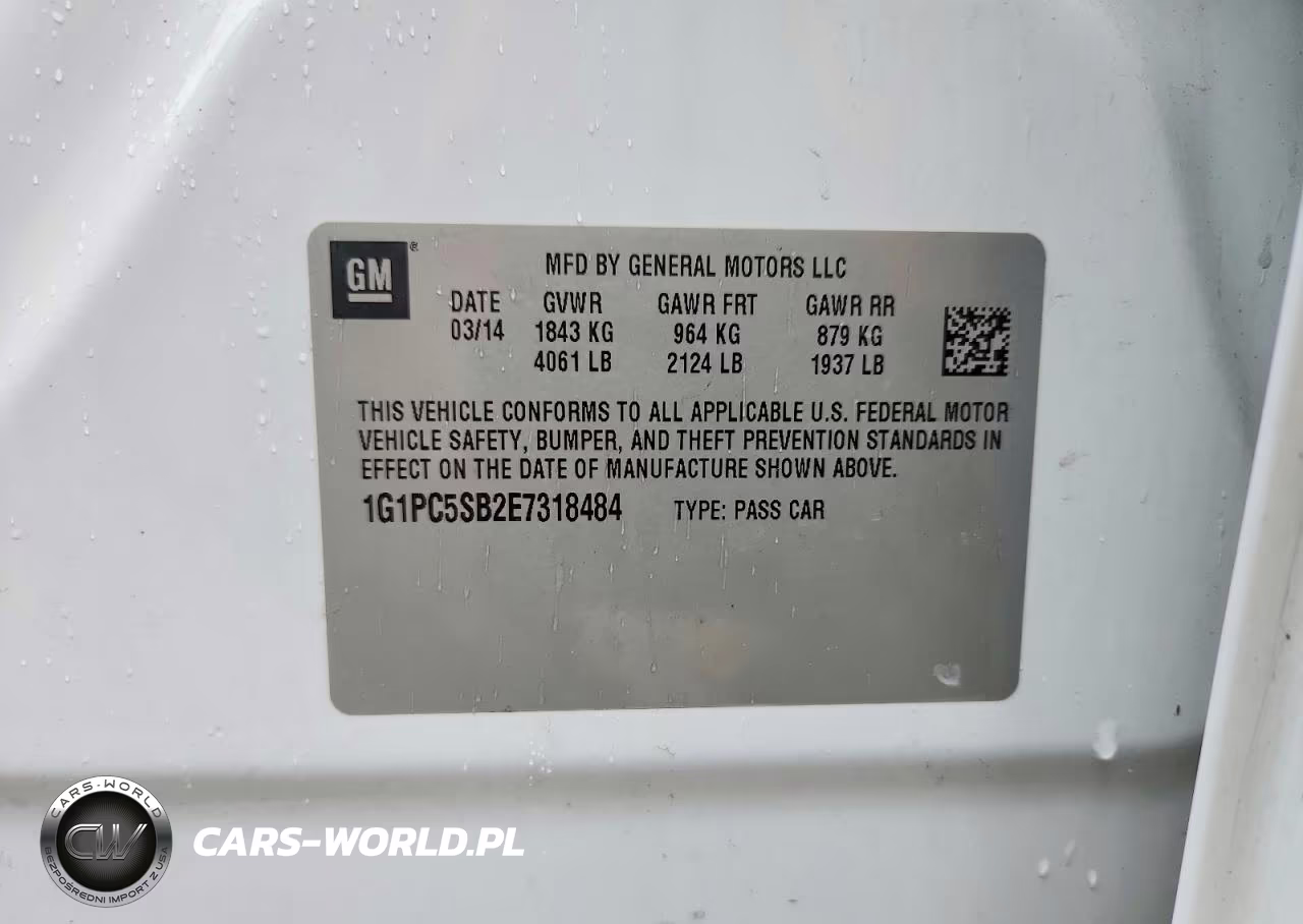 2014 Chevrolet Cruze Lt VIN:1G1PC5SB2E7318484 - 12
