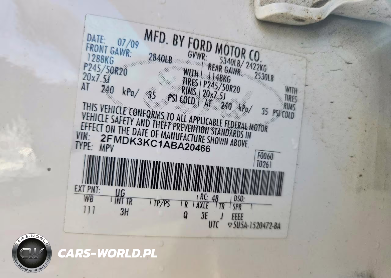 2010 Ford Edge Limited VIN:2FMDK3KC1ABA20466 - 12