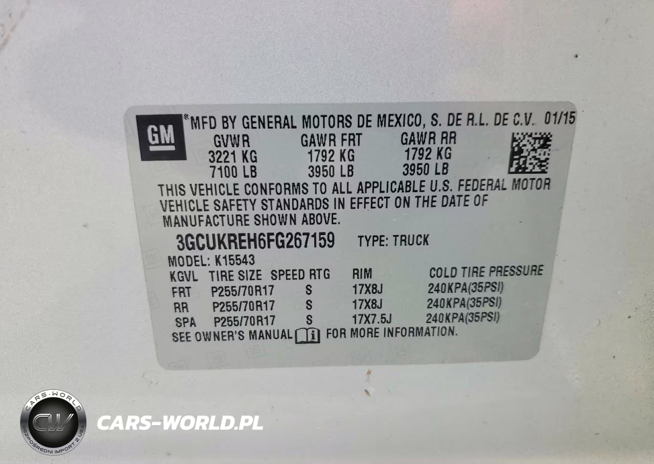 2015 Chevrolet Silverado K1500 Lt VIN:3GCUKREH6FG267159 - 13