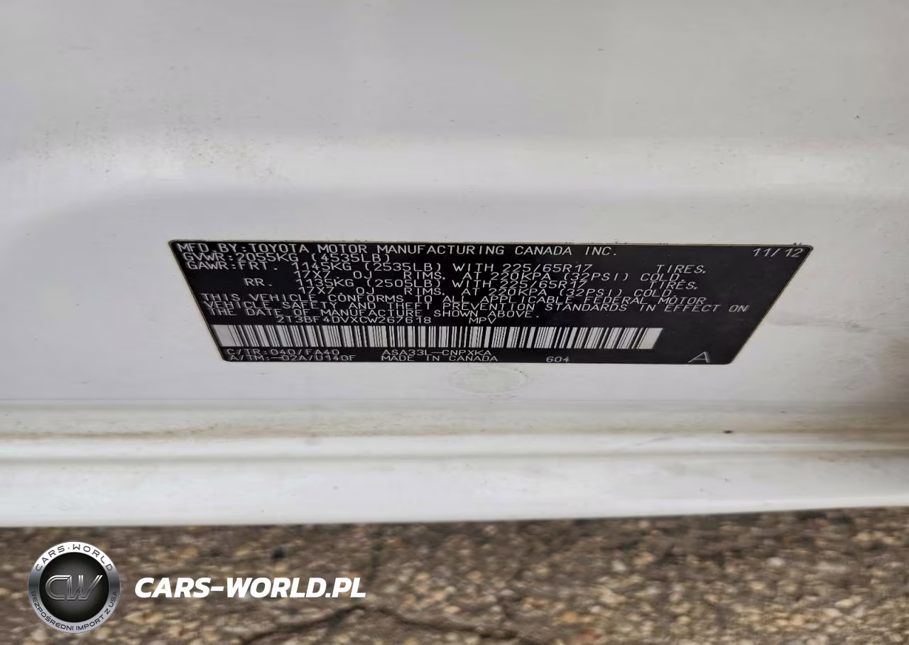 2012 Toyota Rav4 Base VIN:2T3BF4DVXCW267618 - 13