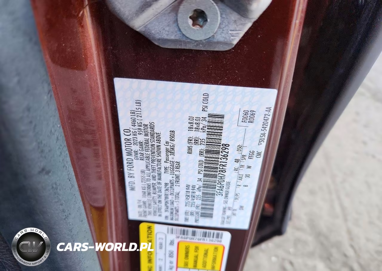 2015 Ford Fusion Se VIN:3FA6P0H78FR136298 - 12