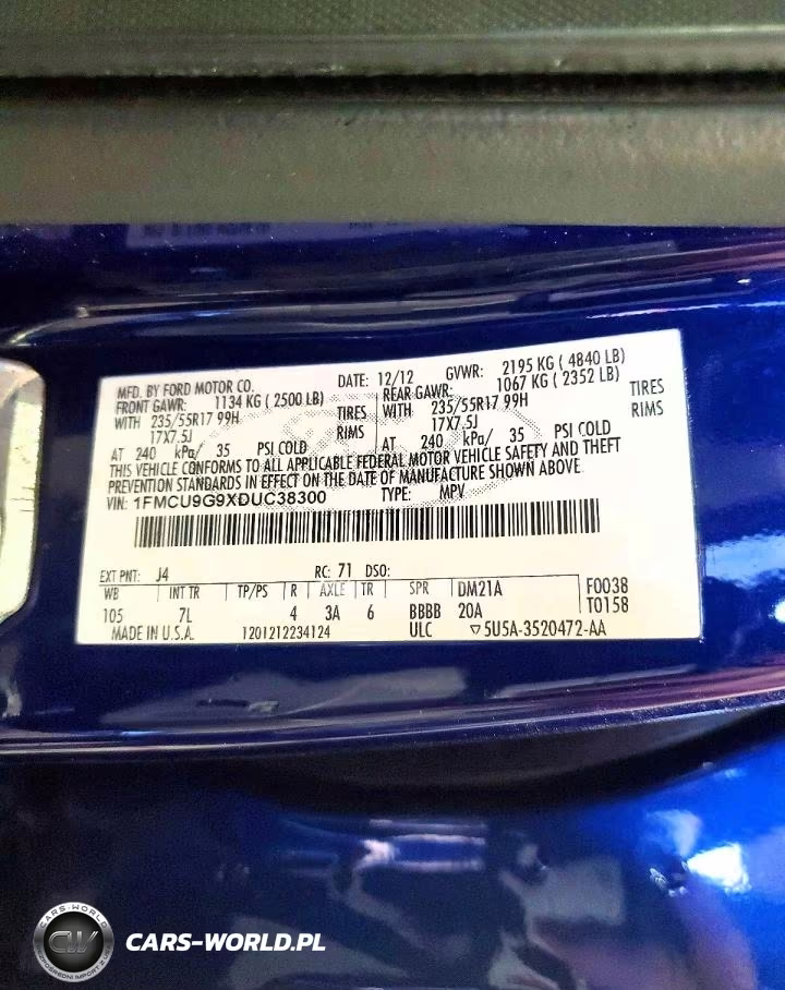 2013 Ford Escape Se VIN:1FMCU9G9XDUC38300 - 13