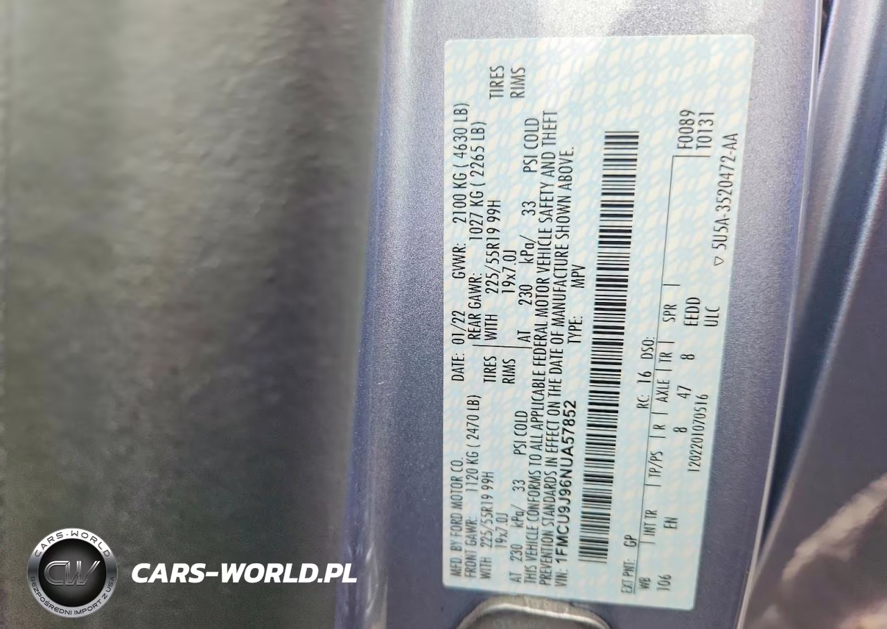 2022 Ford Escape Titanium VIN:1FMCU9J96NUA57852 - 13