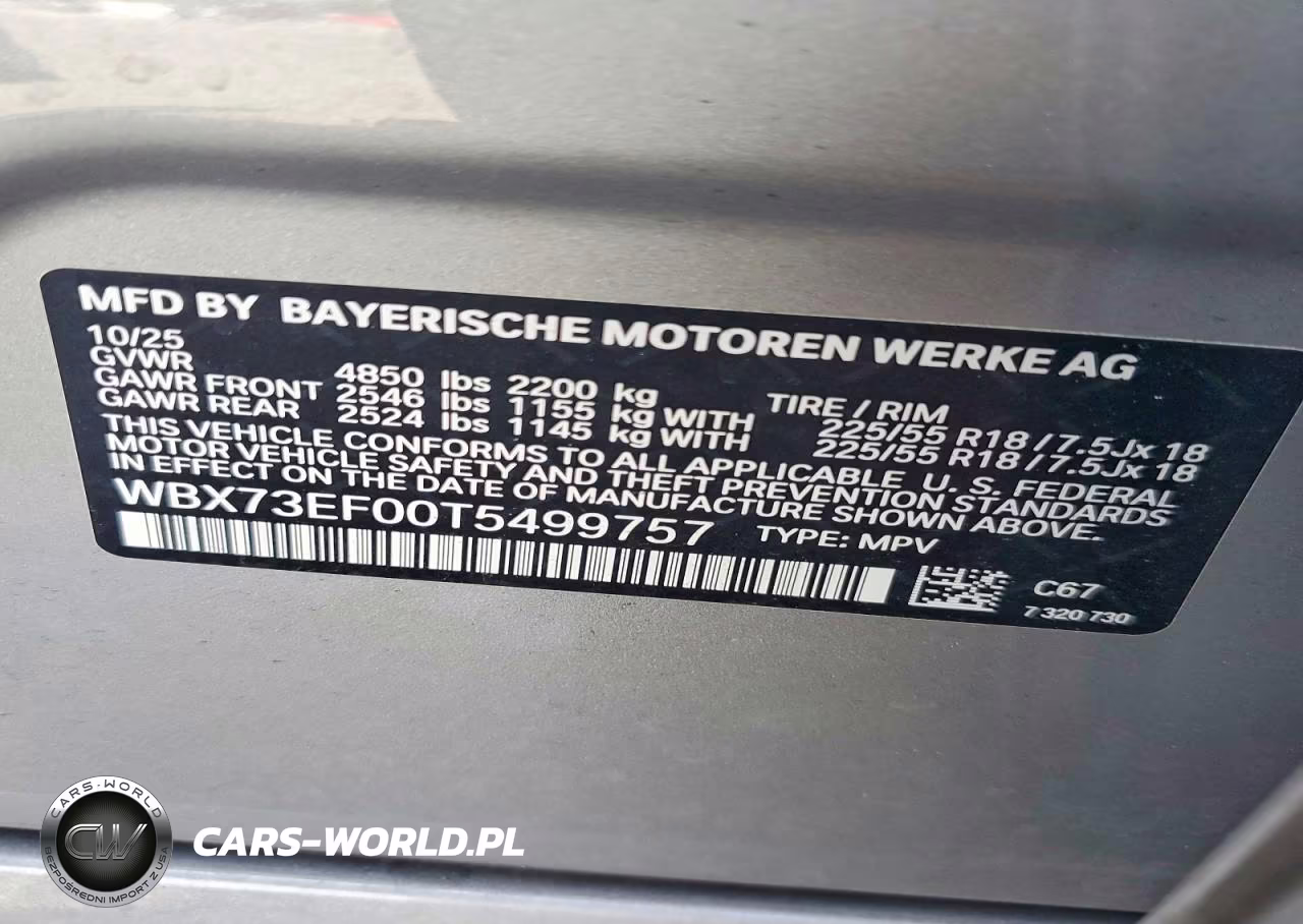 2026 BMW X1 xDrive28I VIN:WBX73EF00T5499757 - 13
