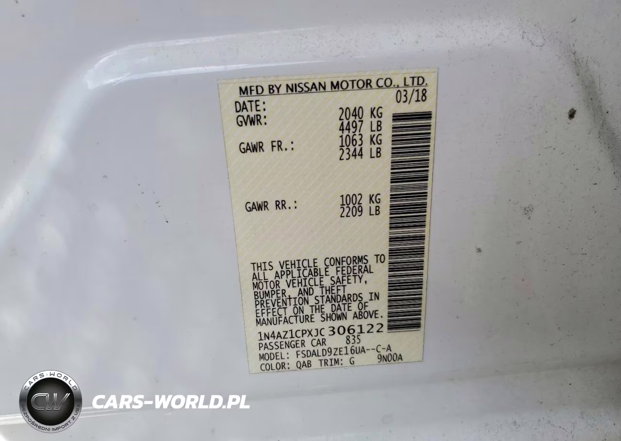 2018 Nissan Leaf Sv VIN:1N4AZ1CPXJC306122 - 12