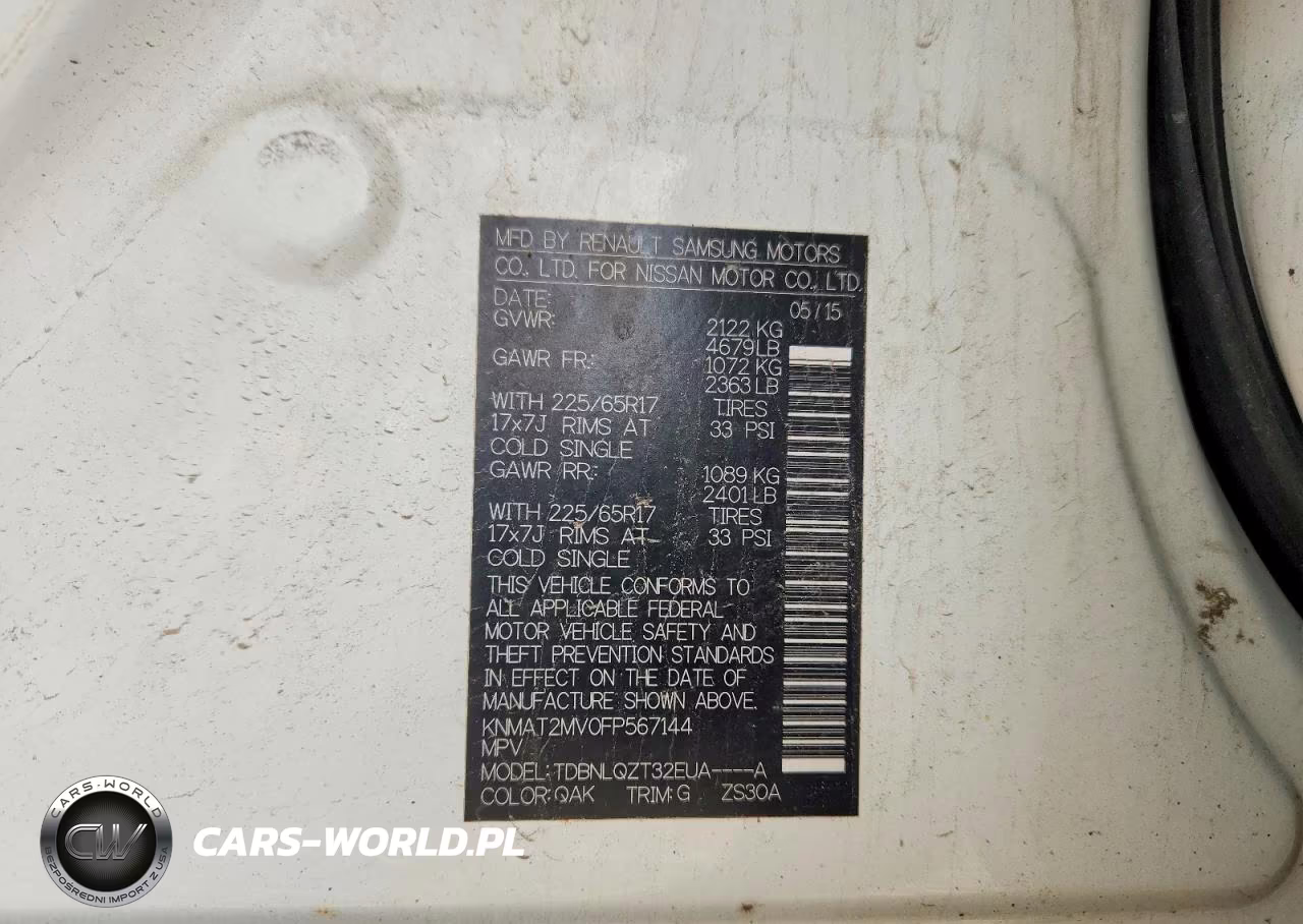2015 Nissan Rogue Sv VIN:KNMAT2MV0FP567144 - 13