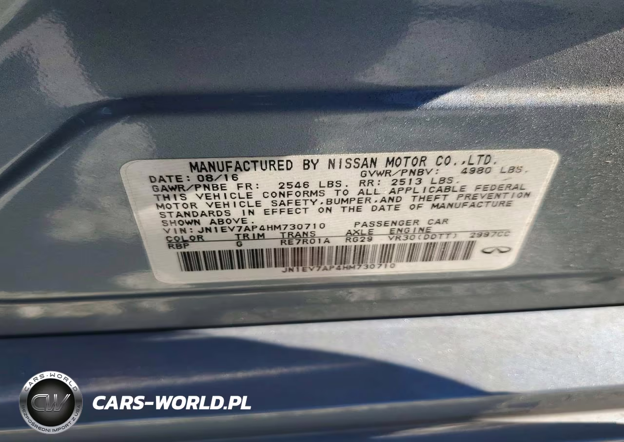 2017 Infiniti Q50 3.0T Premium VIN:JN1EV7AP4HM730710 - 12