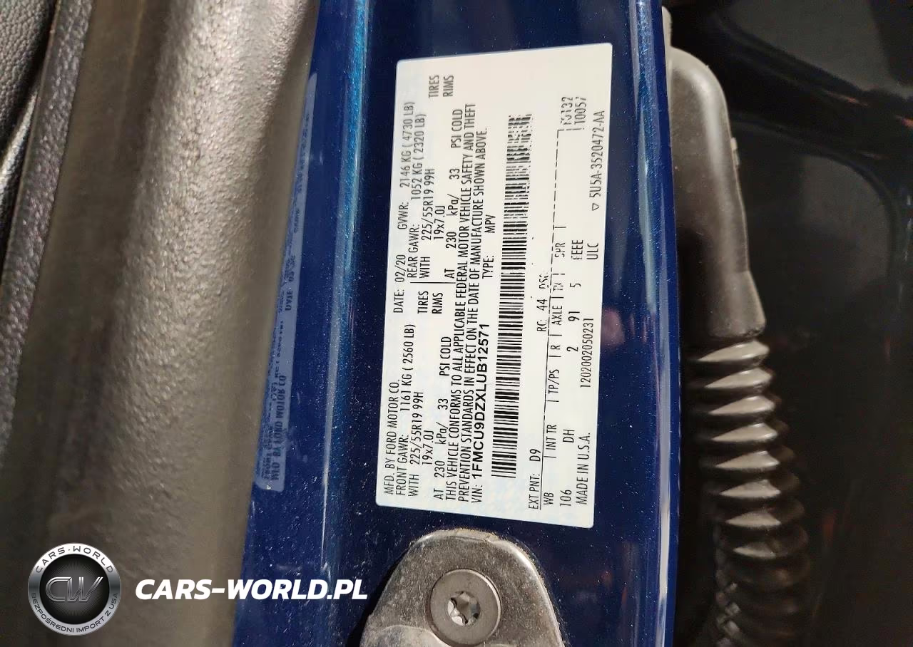 2020 Ford Escape Titanium VIN:1FMCU9DZXLUB12571 - 14