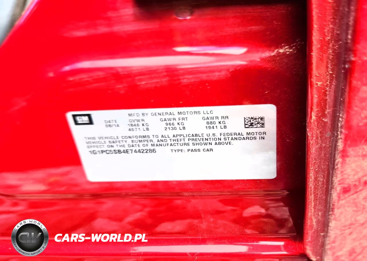 2014 Chevrolet Cruze Lt VIN:1G1PC5SB4E7442286 - 12