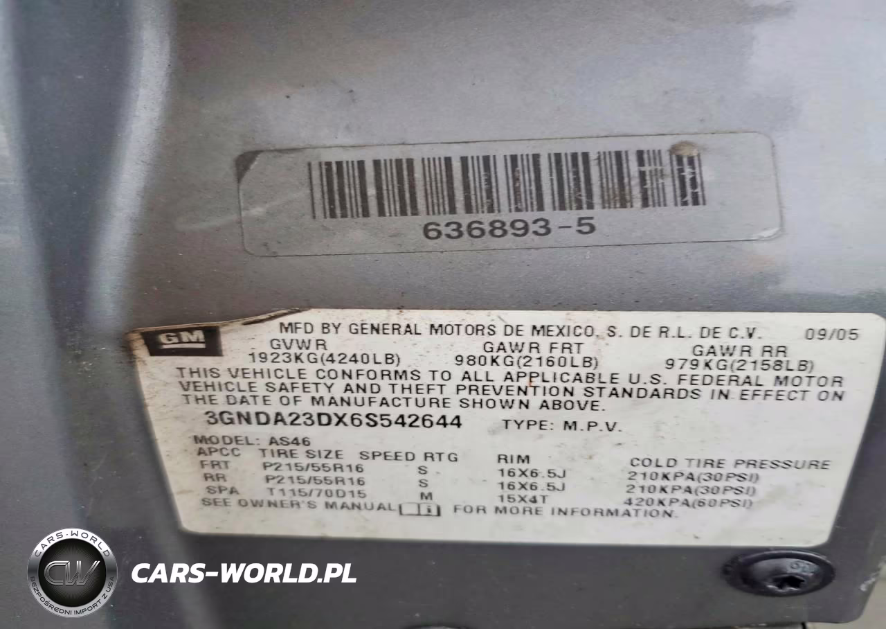 2006 Chevrolet Hhr Lt VIN:3GNDA23DX6S542644 - 14