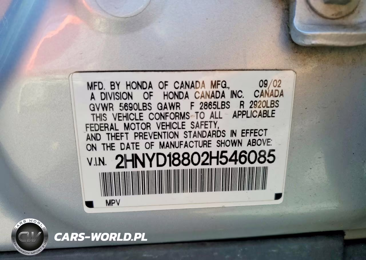 2002 Acura Mdx Touring VIN:2HNYD18802H546085 - 12