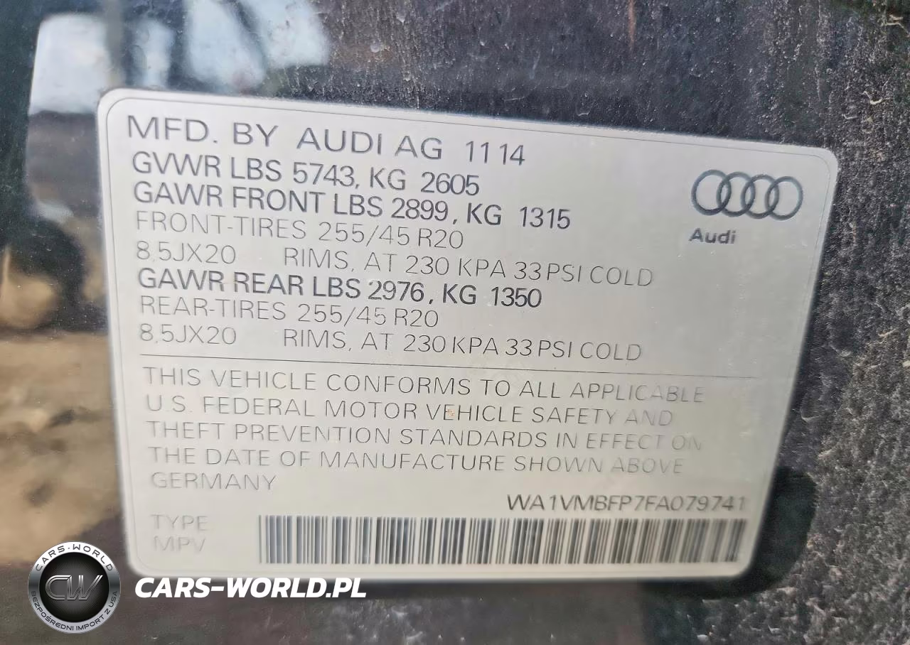 2015 Audi Q5 Tdi Prestige VIN:WA1VMBFP7FA079741 - 13