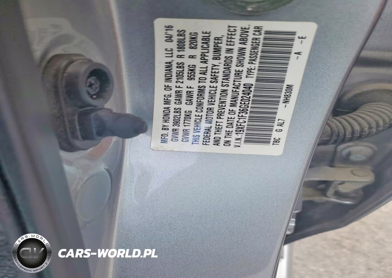 2016 Honda Civic Ex VIN:19XFC1F36GE024040 - 12