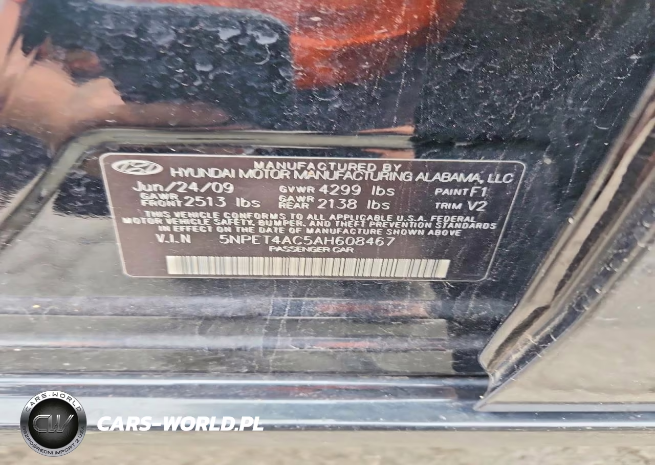 2010 Hyundai Sonata Gls VIN:5NPET4AC5AH608467 - 12