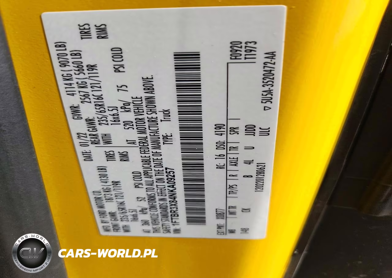 2022 Ford Transit T-250 VIN:1FTBR3X84NKA09257 - 13