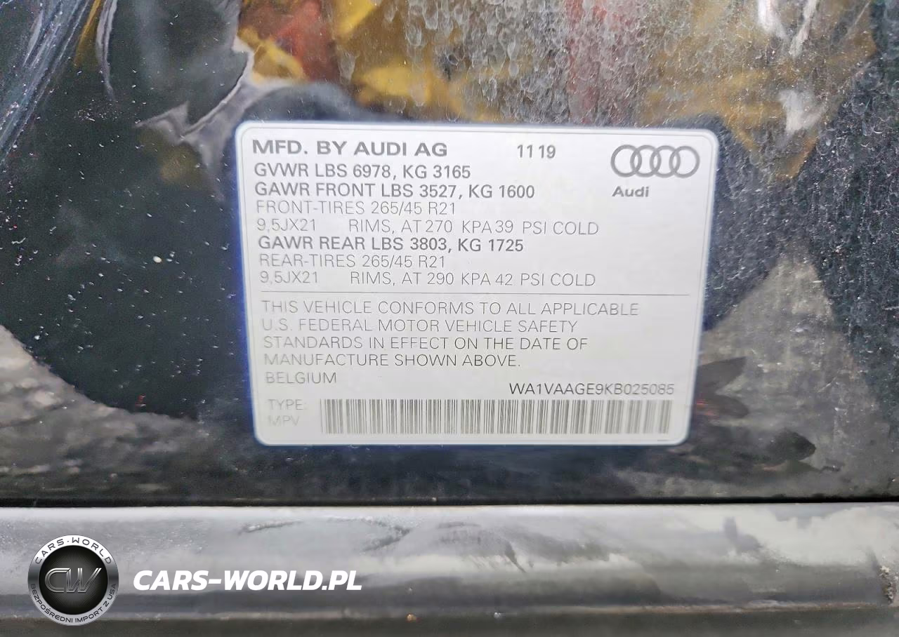 2019 Audi E-Tron Prestige VIN:WA1VAAGE9KB025085 - 13