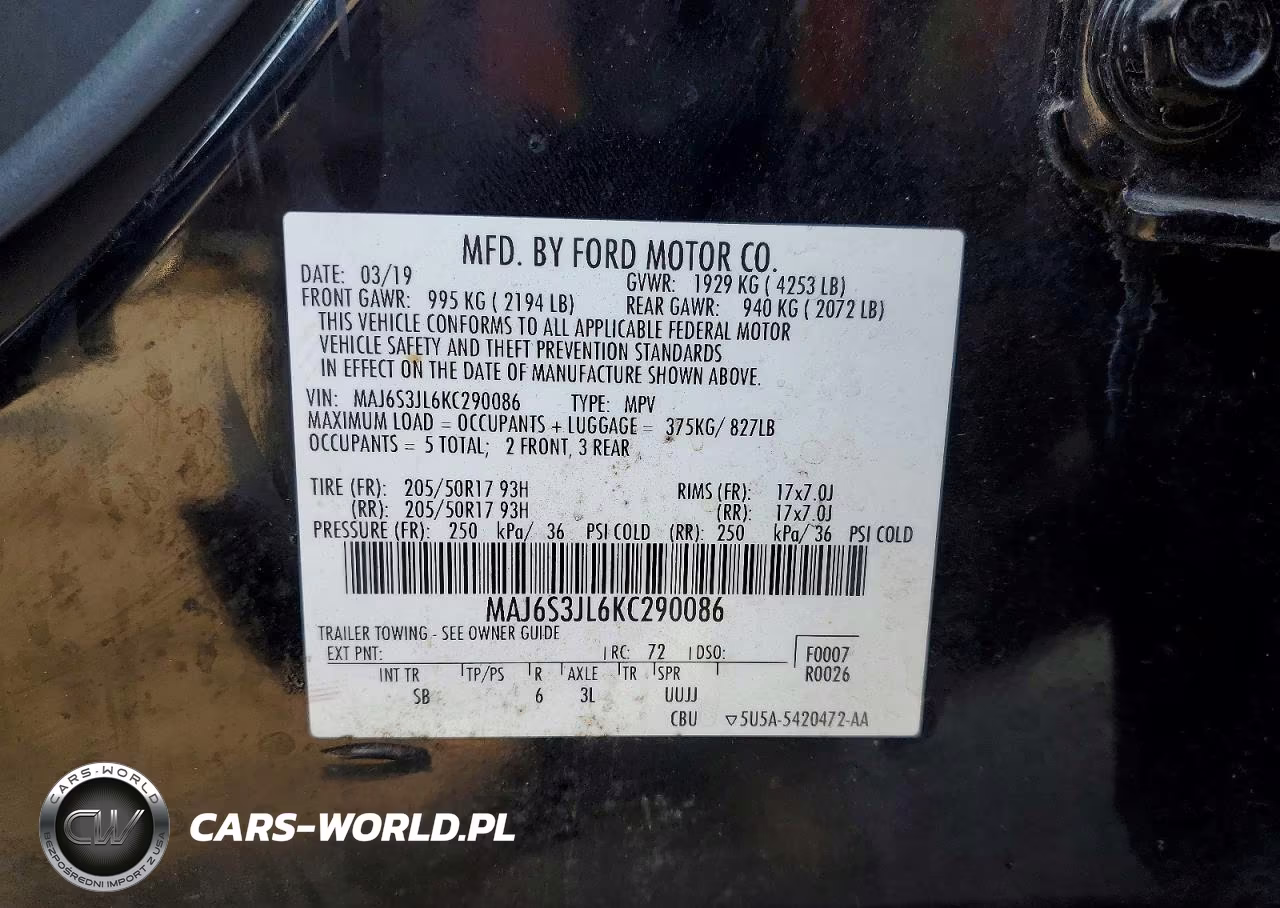 2019 Ford Ecosport Ses VIN:MAJ6S3JL6KC290086 - 13