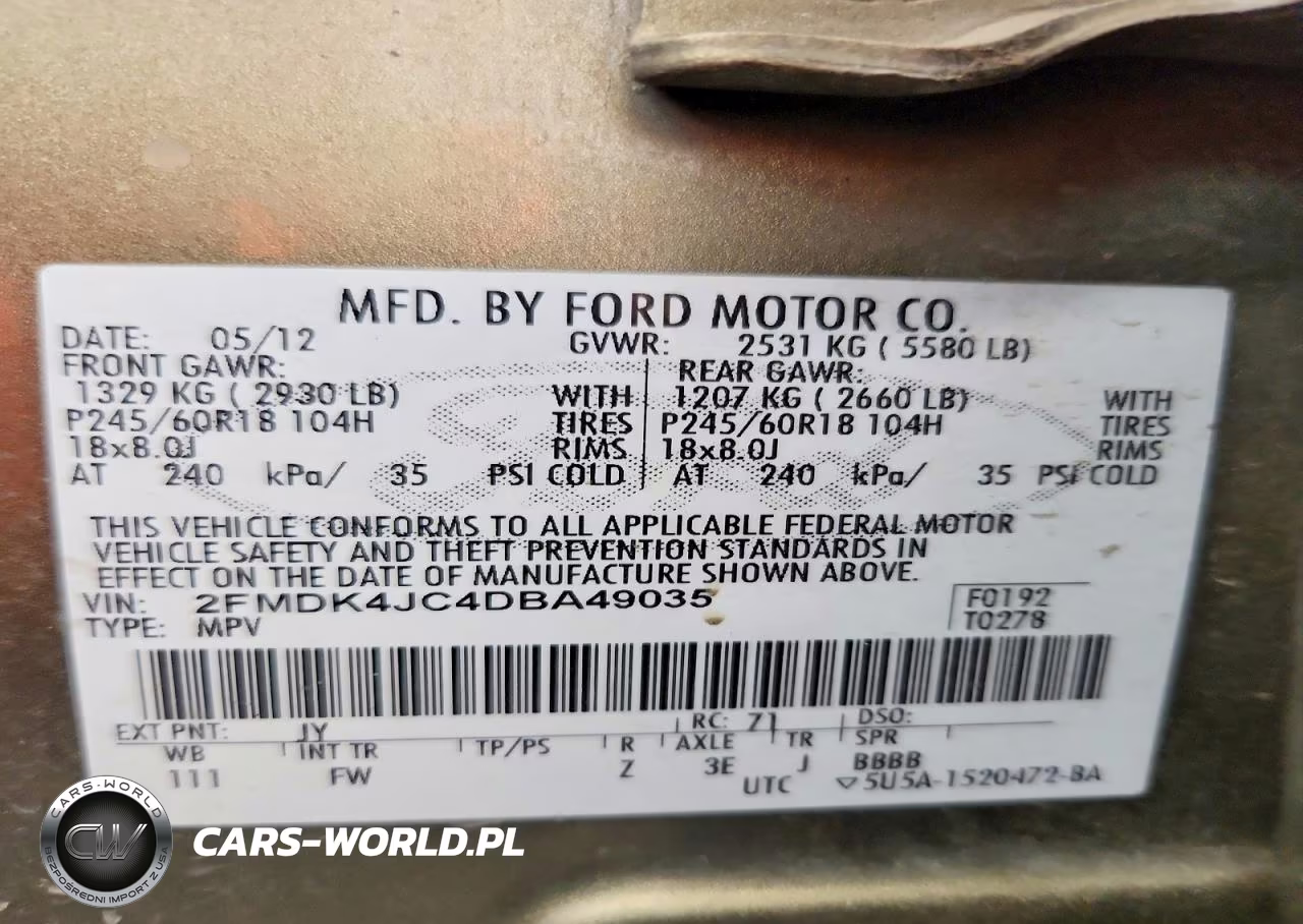 2013 Ford Edge Sel VIN:2FMDK4JC4DBA49035 - 13