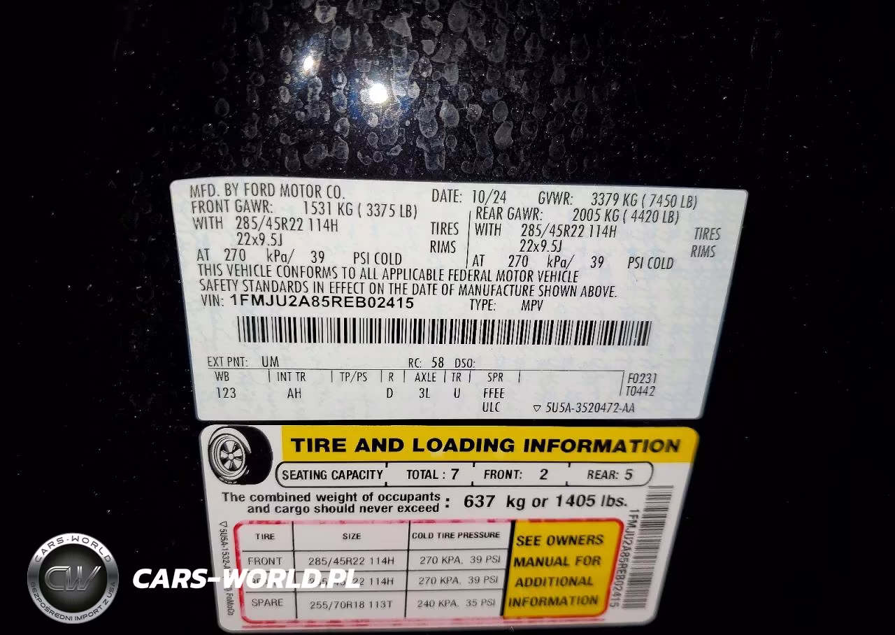 2024 Ford Expedition Limited VIN:1FMJU2A85REB02415 - 14