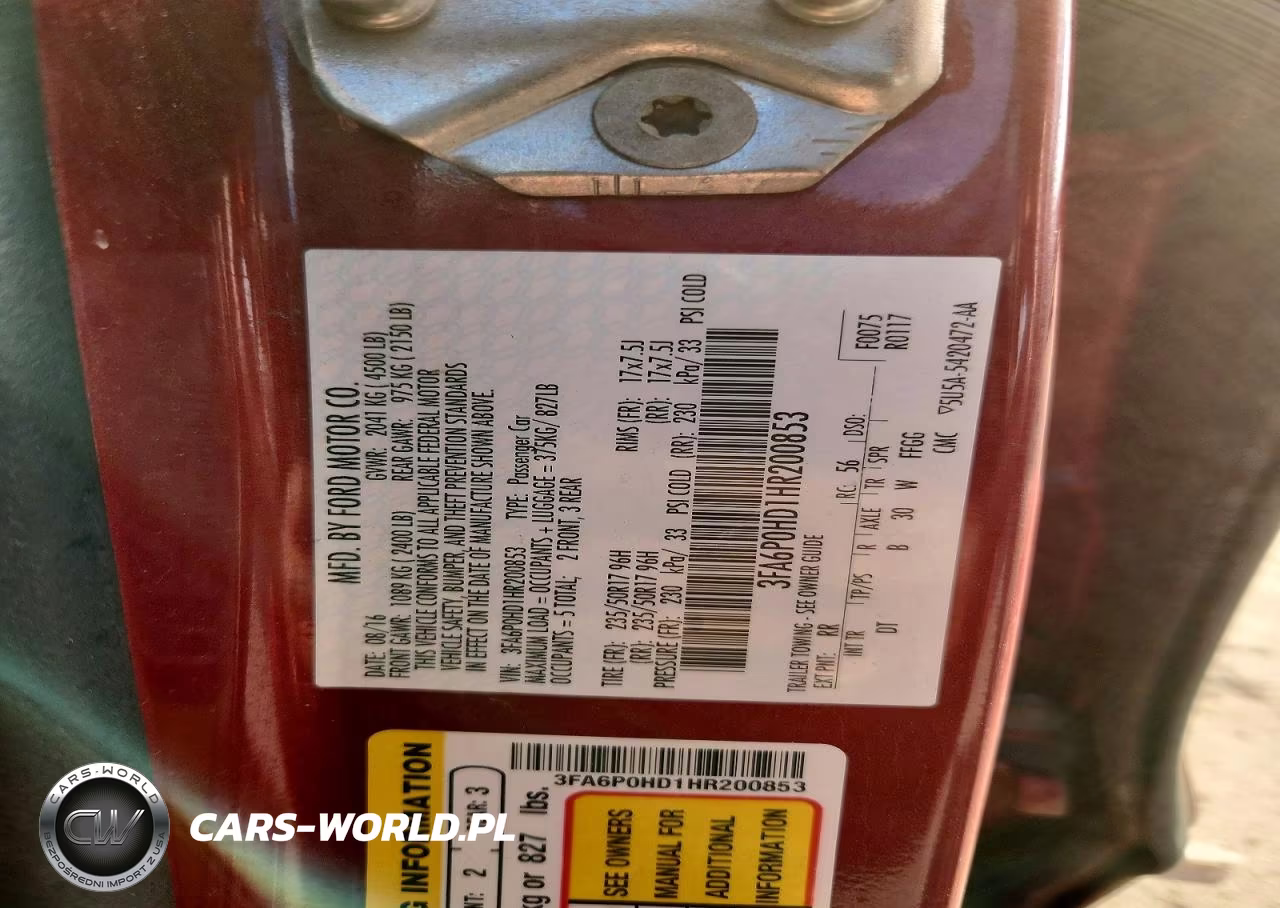 2017 Ford Fusion Se VIN:3FA6P0HD1HR200853 - 12