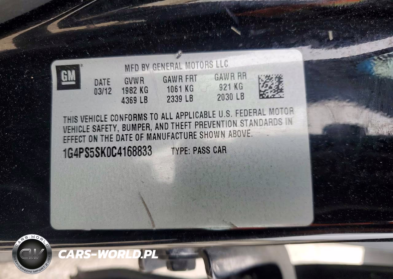 2012 Buick Verano VIN:1G4PS5SK0C4168833 - 12