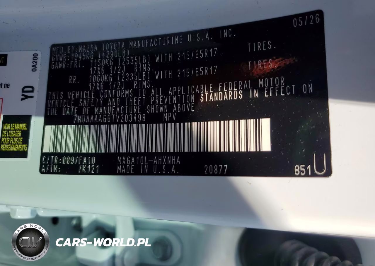 2026 Toyota Corolla Cross L VIN:7MUAAAAG6TV203498 - 13